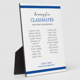 Blau im Gedächtnis unserer Klassenkameraden Wieder Fotoplatte