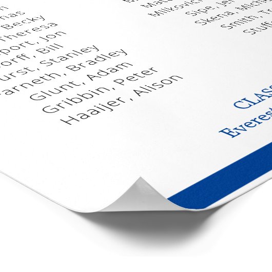 Blau im Gedächtnis unserer Klassenkameraden Wieder Poster (Ecke)