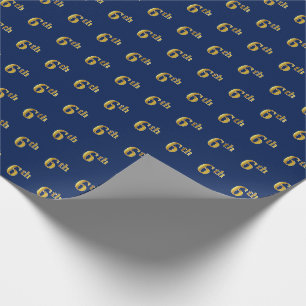 Blau, Imitat-Gold6. (6.) Geschenkpapier