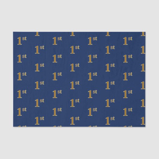 Blau, Imitate Gold 1. (First) Event Tissue Paper Seidenpapier (Vorderseite)
