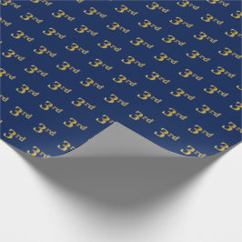 Blau, Imitate Gold 3. (3.) Event Wrapping Paper Geschenkpapier