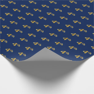 Blau, Imitate Gold 4. (4.) Event Wrapping Paper Geschenkpapier