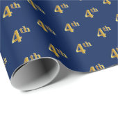 Blau, Imitate Gold 4. (4.) Event Wrapping Paper Geschenkpapier (Rolleneckpunkt)