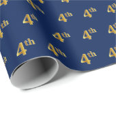 Blau, Imitate Gold 4. (4.) Event Wrapping Paper Geschenkpapier (Rolleneckpunkt)