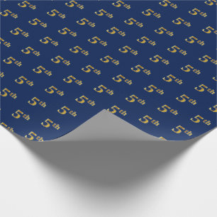 Blau, Imitate Gold 5. (Fünfte) Event Wrapping Pape Geschenkpapier