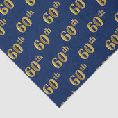 Blau, Imitate Gold 60. (60.) Event Tissue Paper Seidenpapier (Ausschnitt)