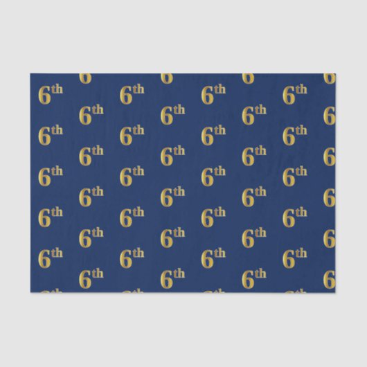 Blau, Imitate Gold 6. (6.) Event Tissue Paper Seidenpapier (Vorderseite)