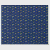 Blau, Imitate Gold 7. (7.) Event Wrapping Paper Geschenkpapier (Flach)