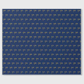Blau, Imitate Gold 7. (7.) Event Wrapping Paper Geschenkpapier (Flach)