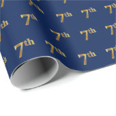 Blau, Imitate Gold 7. (7.) Event Wrapping Paper Geschenkpapier (Rolleneckpunkt)