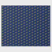 Blau, Imitate Gold 8. (Achte) Event Wrapping Paper Geschenkpapier (Flach)