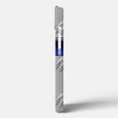 Blau, IMITATE Silver Diamond Plate iPad Mini Case (Rückseite / Links)