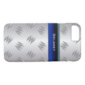Blau, IMITATE Silver Diamond Plate iPhone 7 Fall Case-Mate iPhone Hülle (Rückseite (Horizontal))