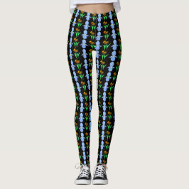 Blau Ire und Gelbe Tulips Leggings