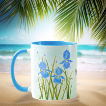 Blau Irische Combo-Tasse mit Text