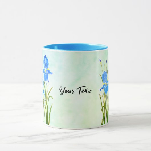 Blau Irische Combo-Tasse mit Text Tasse (Zentrum)