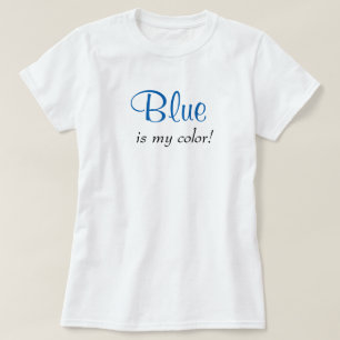 Blau ist meine Farbe Süße Typografie Girly Text T-Shirt