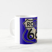 Blau Kalifornien des Weg-66 Kaffeetasse (Vorderseite Links)