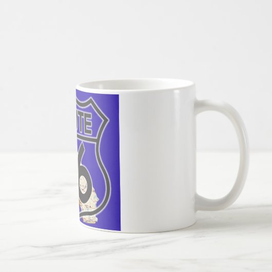 Blau Kalifornien des Weg-66 Kaffeetasse (Rechts)