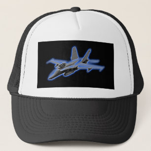 Blau-Kampfflugzeug der Hornissen-F/A-18 Truckerkappe