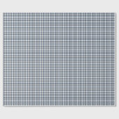 Blau Kariert 1 Geschenkpapier (Flach)