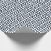 Blau Kariert 1 Geschenkpapier (Ecke)