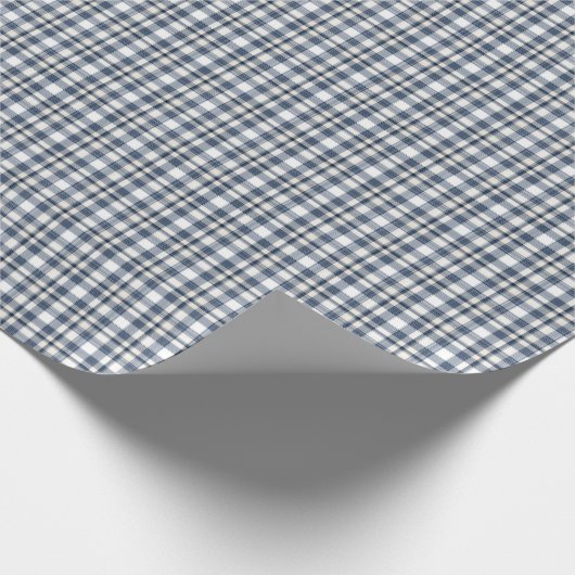 Blau Kariert 1 Geschenkpapier (Ecke)