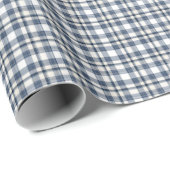 Blau Kariert 1 Geschenkpapier (Rolleneckpunkt)