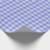 Blau Kariert 2 Geschenkpapier (Ecke)