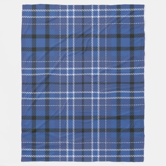Blau Kariert 60x80 Fleece Blanket (Vorderseite)