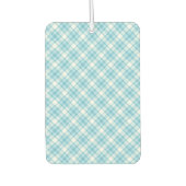 Blau Kariert Autolufterfrischer (Vorderseite)