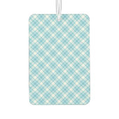 Blau Kariert Autolufterfrischer (Rückseite)