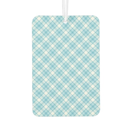 Blau Kariert Autolufterfrischer (Rückseite)