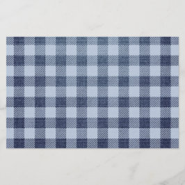 Blau Kariert Briefpapier