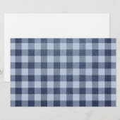 Blau Kariert Briefpapier (Vorne/Hinten)