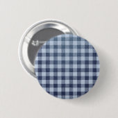 Blau Kariert Button (Vorne & Hinten)