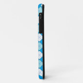 Blau Kariert Case-Mate iPhone Hülle (Hinten/Links)