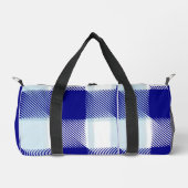 Blau kariert duffle bag (Vorderseite)
