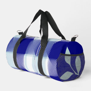 Blau kariert duffle bag