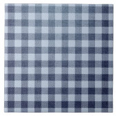 Blau Kariert Fliese (Vorderseite)