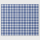 Blau Kariert für Hanukkah Holiday Wrapping Paper Geschenkpapier (Flach)