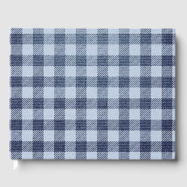 Blau Kariert Gästebuch