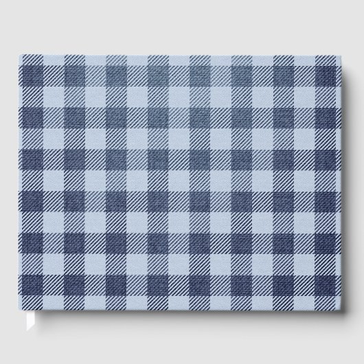 Blau Kariert Gästebuch (Vorderseite)