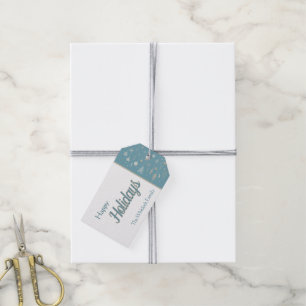 Blau Kariert Geschenkanhänger