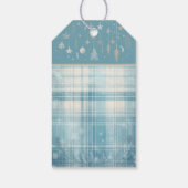 Blau Kariert Geschenkanhänger (Rückseite)