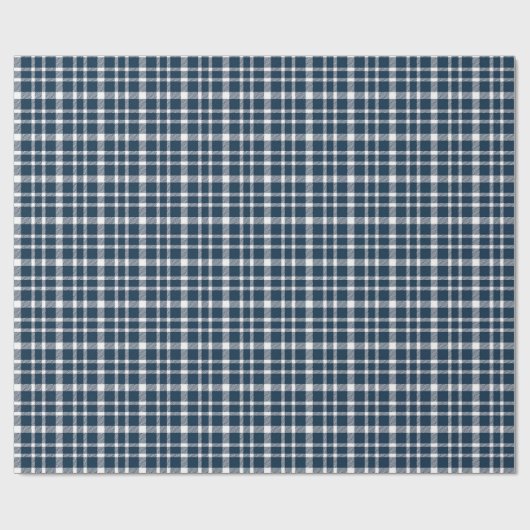 Blau Kariert Geschenkpapier (Flach)