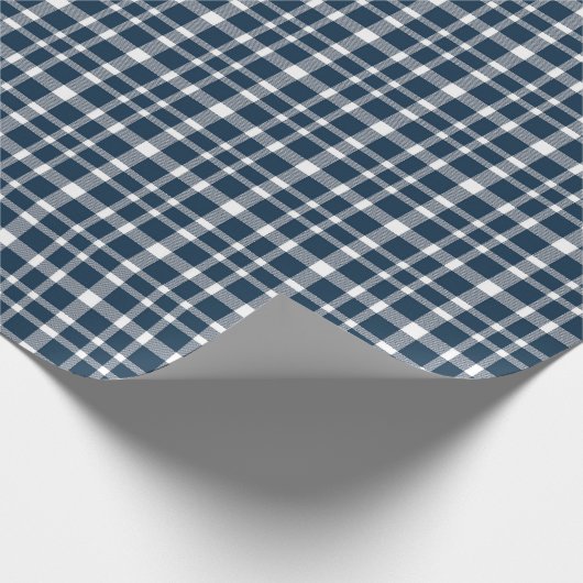 Blau Kariert Geschenkpapier (Ecke)