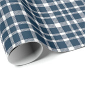Blau Kariert Geschenkpapier (Rolleneckpunkt)