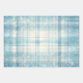 Blau Kariert Geschenkpapier Set (Vorderseite 3)