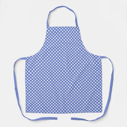 Blau Kariert / Gingham Pattern Schürze (Vorderseite)